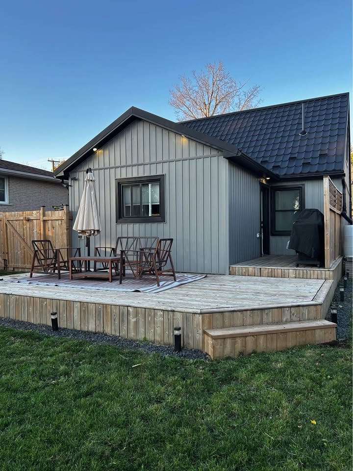Rear exterior and deck